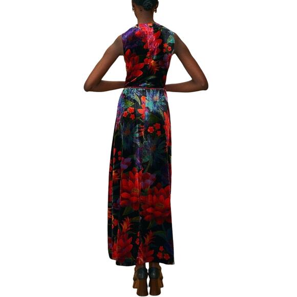 Farm Rio / Flower Season Maxi Wrap Dress / Boho Floral Maxi Dress - Picture 2 of 4